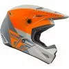 CASQUE FLY KINETIC STRAIGHT EDGE ORANGE/GRIS MAT 2022