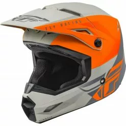 CASQUE FLY KINETIC STRAIGHT EDGE ORANGE/GRIS MAT 2022 -Ventes De Casques casque fly kinetic straight edge orangegris mat 2022 3